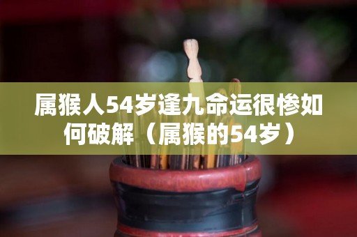 属猴人54岁逢九命运很惨如何破解（属猴的54岁）