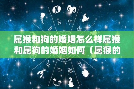 属猴和狗的婚姻怎么样属猴和属狗的婚姻如何（属猴的和属狗的婚配怎么样）