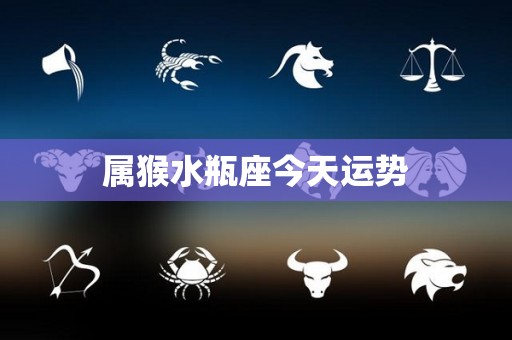 属猴水瓶座今天运势