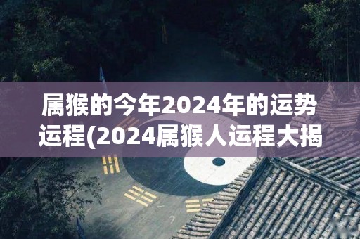 属猴的今年2024年的运势运程(2024属猴人运程大揭密：运势开花，事业红火。)