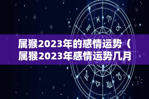 属猴2023年的感情运势（属猴2023年感情运势几月份出现呢）