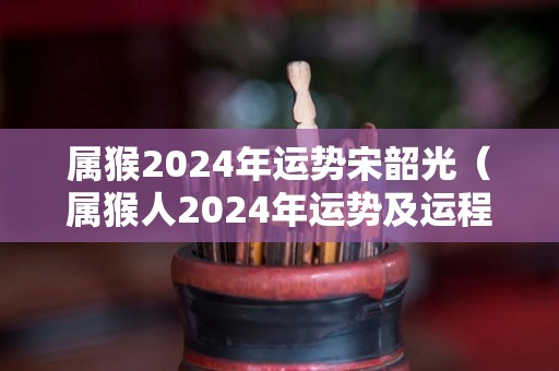属猴2024年运势宋韶光（属猴人2024年运势及运程）
