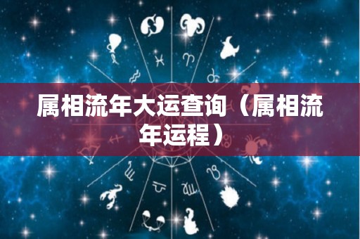 属相流年大运查询（属相流年运程）