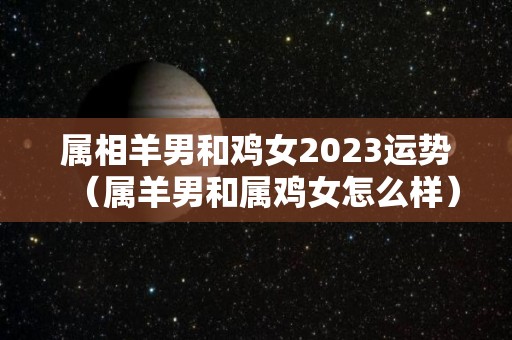 属相羊男和鸡女2023运势（属羊男和属鸡女怎么样）