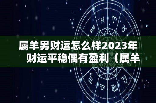 属羊男财运怎么样2023年　财运平稳偶有盈利（属羊男2022年运势及运程每月运程）