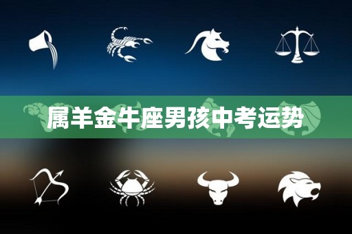 属羊金牛座男孩中考运势