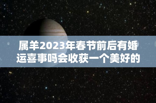 属羊2023年春节前后有婚运喜事吗会收获一个美好的爱情（属羊2023年适合结婚吗）