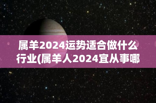 属羊2024运势适合做什么行业(属羊人2024宜从事哪些职业？)