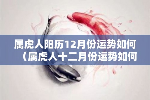 属虎人阳历12月份运势如何（属虎人十二月份运势如何）
