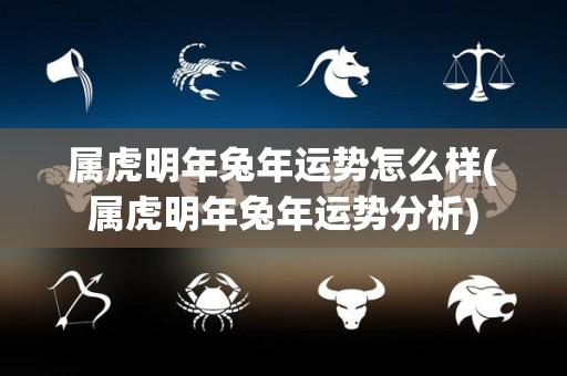 属虎明年兔年运势怎么样(属虎明年兔年运势分析)