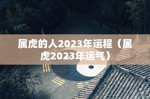 属虎的人2023年运程（属虎2023年运气）