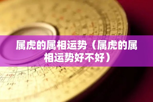 属虎的属相运势（属虎的属相运势好不好）