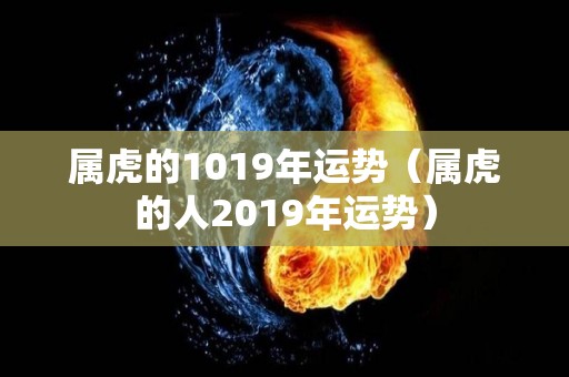 属虎的1019年运势（属虎的人2019年运势）