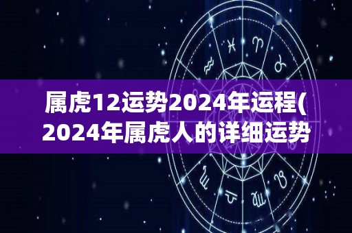 属虎12运势2024年运程(2024年属虎人的详细运势预测)