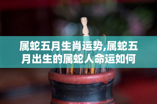 属蛇五月生肖运势,属蛇五月出生的属蛇人命运如何