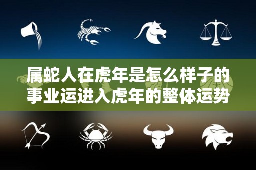 属蛇人在虎年是怎么样子的事业运进入虎年的整体运势如何