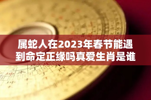 属蛇人在2023年春节能遇到命定正缘吗真爱生肖是谁（属蛇在2023年怎么样）
