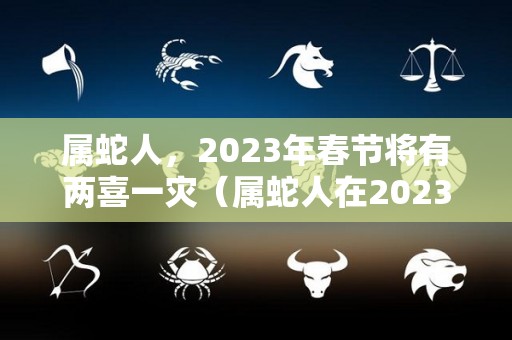 属蛇人，2023年春节将有两喜一灾（属蛇人在2023年中的命运如何呢）