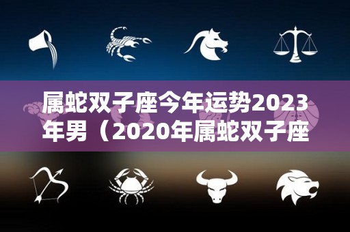 属蛇双子座今年运势2023年男（2020年属蛇双子座）