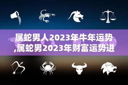 属蛇男人2023年牛年运势,属蛇男2023年财富运势进入2023年牛年