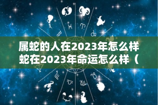 属蛇的人在2023年怎么样蛇在2023年命运怎么样（属蛇人在2023年中的命运如何呢）