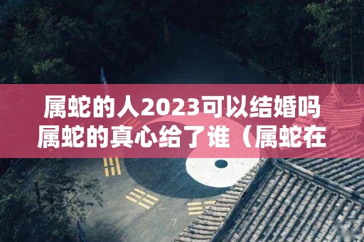 属蛇的人2023可以结婚吗属蛇的真心给了谁（属蛇在2023年结婚好还是不好）