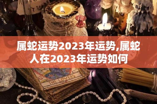 属蛇运势2023年运势,属蛇人在2023年运势如何