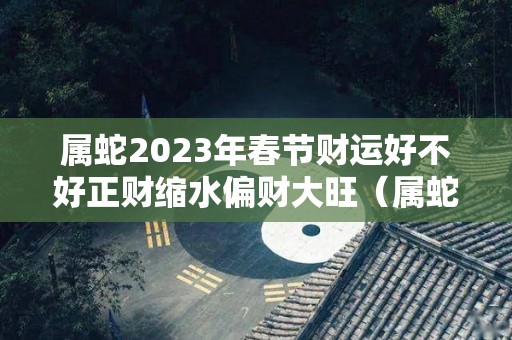 属蛇2023年春节财运好不好正财缩水偏财大旺（属蛇的人2023年的运势及运程）