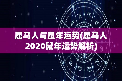 属马人与鼠年运势(属马人2020鼠年运势解析)