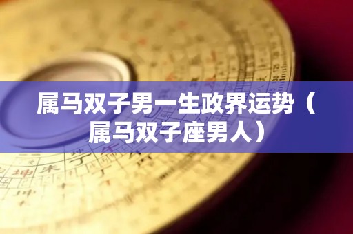 属马双子男一生政界运势（属马双子座男人）