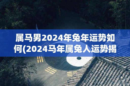 属马男2024年兔年运势如何(2024马年属兔人运势揭晓，看看如何发挥最佳潜力！)