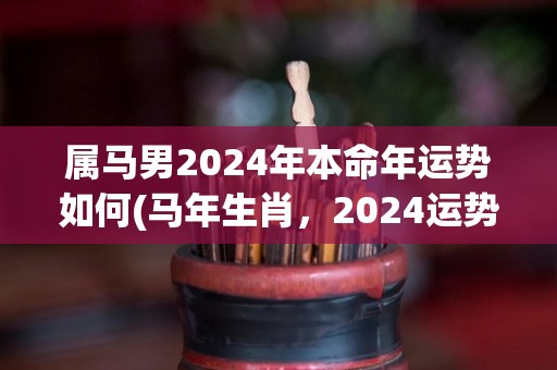 属马男2024年本命年运势如何(马年生肖，2024运势观察)