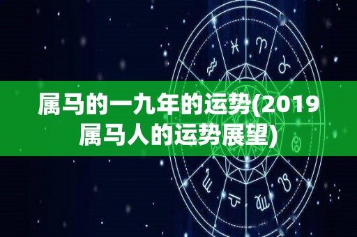 属马的一九年的运势(2019属马人的运势展望)