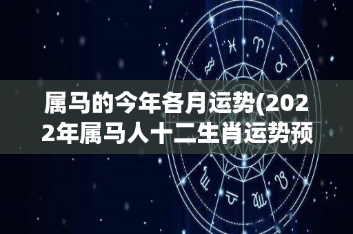 属马的今年各月运势(2022年属马人十二生肖运势预测)