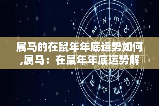 属马的在鼠年年底运势如何,属马：在鼠年年底运势解析