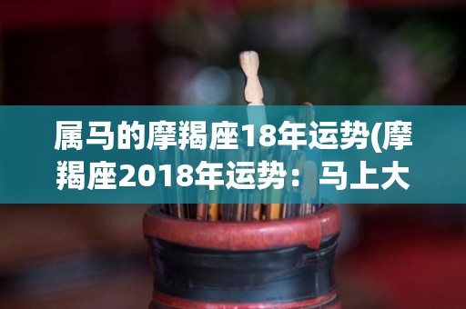 属马的摩羯座18年运势(摩羯座2018年运势：马上大展宏图！)