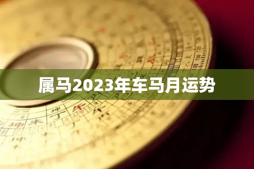 属马2023年车马月运势