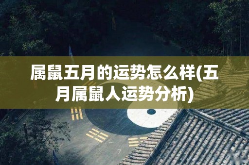 属鼠五月的运势怎么样(五月属鼠人运势分析)