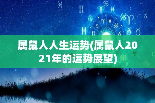 属鼠人人生运势(属鼠人2021年的运势展望)