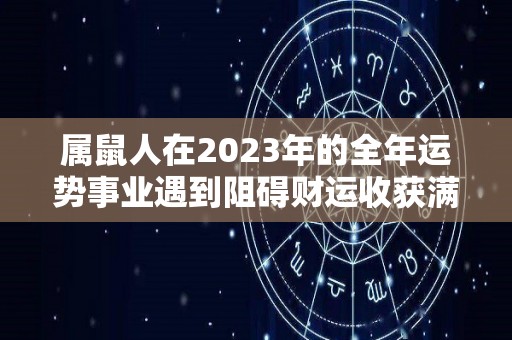 属鼠人在2023年的全年运势事业遇到阻碍财运收获满满（属鼠2023年运势及运程）