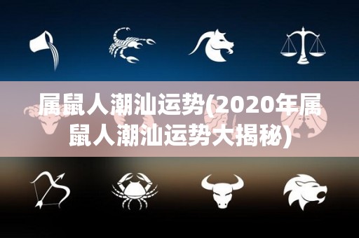 属鼠人潮汕运势(2020年属鼠人潮汕运势大揭秘)