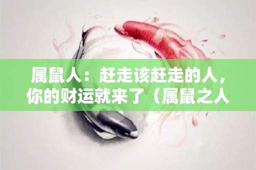 属鼠人：赶走该赶走的人，你的财运就来了（属鼠之人）