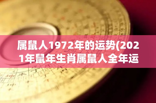 属鼠人1972年的运势(2021年鼠年生肖属鼠人全年运势预测)