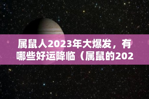 属鼠人2023年大爆发，有哪些好运降临（属鼠的2023年运势怎么样）