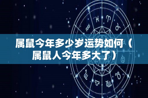 属鼠今年多少岁运势如何（属鼠人今年多大了）