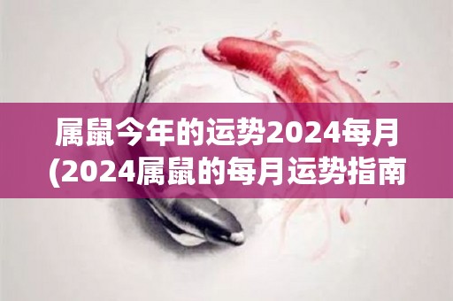 属鼠今年的运势2024每月(2024属鼠的每月运势指南)