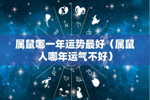 属鼠哪一年运势最好（属鼠人哪年运气不好）