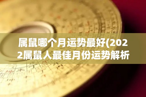 属鼠哪个月运势最好(2022属鼠人最佳月份运势解析)