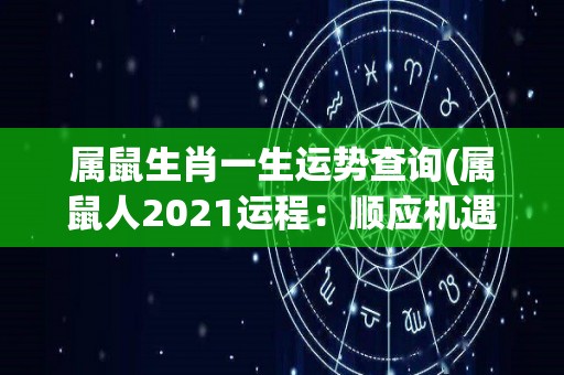 属鼠生肖一生运势查询(属鼠人2021运程：顺应机遇，进取有成)