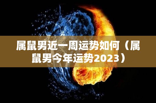 属鼠男近一周运势如何（属鼠男今年运势2023）